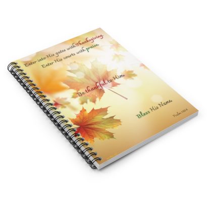 Enter Into His Gates With Thanksgiving 6" x 8" Spiral Notebook - Ruled Line - Image 3