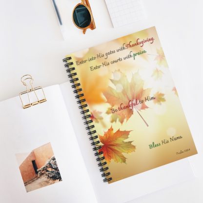 Enter Into His Gates With Thanksgiving 6" x 8" Spiral Notebook - Ruled Line - Image 5